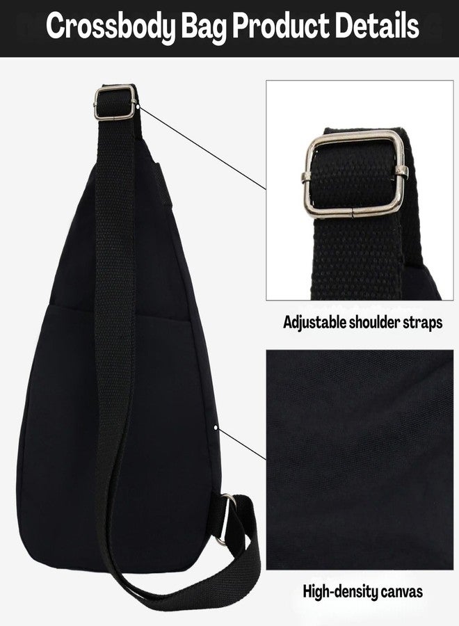 TecoKart Comfortable Chest Bag for Men & Women, Casual Cross Body Sling Bag for Man, Lightweight Travel Small Shoulder Bag (Black) - Image 3