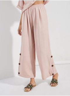 Styli Denim Look Top & Button Detail Pants Modest Set  - Image 5