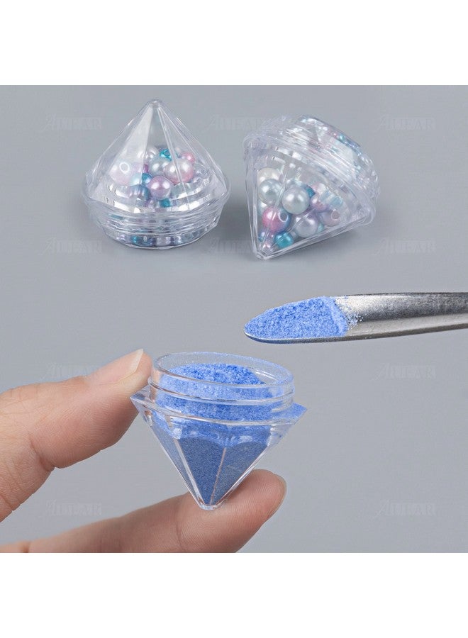 AUEAR , 50 Pack Diamond Shaped Clear Jars 5 Ml Empty Refillable Cosmetic Small Jar Makeup Container With Lids Sample Trial Case Storage Box For Party Favors Container Decor - Image 5