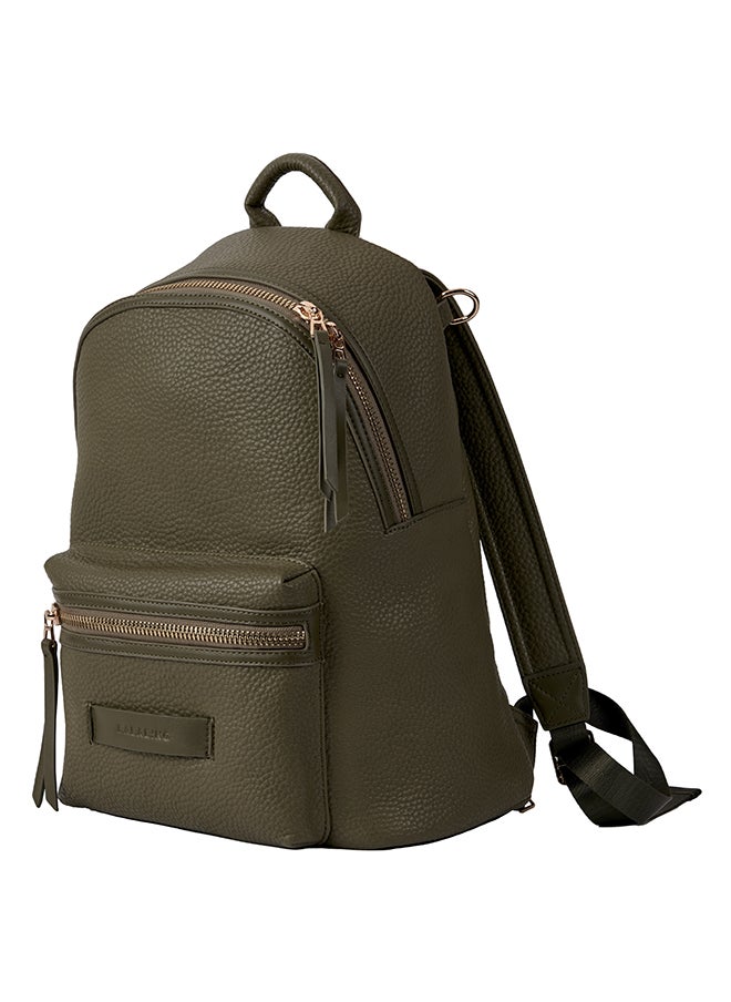 bababing Tumble Leather Changing Bag - Olive Green And Gold  - Image 2
