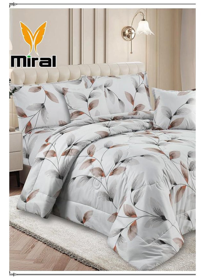 ميرال طقم لحاف مشجر نفرين – 6 قطع – لحاف 240×220 سم – شرشف سرير كامل 200×200+30 سم - Image 3