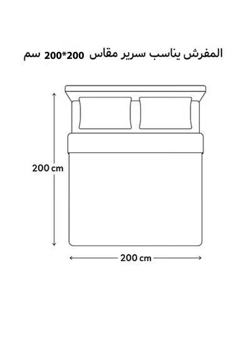 ميرال طقم لحاف مشجر نفرين – 6 قطع – لحاف 240×220 سم – شرشف سرير كامل 200×200+30 سم - Image 5