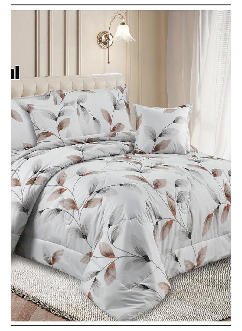 ميرال طقم لحاف مشجر نفرين – 6 قطع – لحاف 240×220 سم – شرشف سرير كامل 200×200+30 سم - Image 1