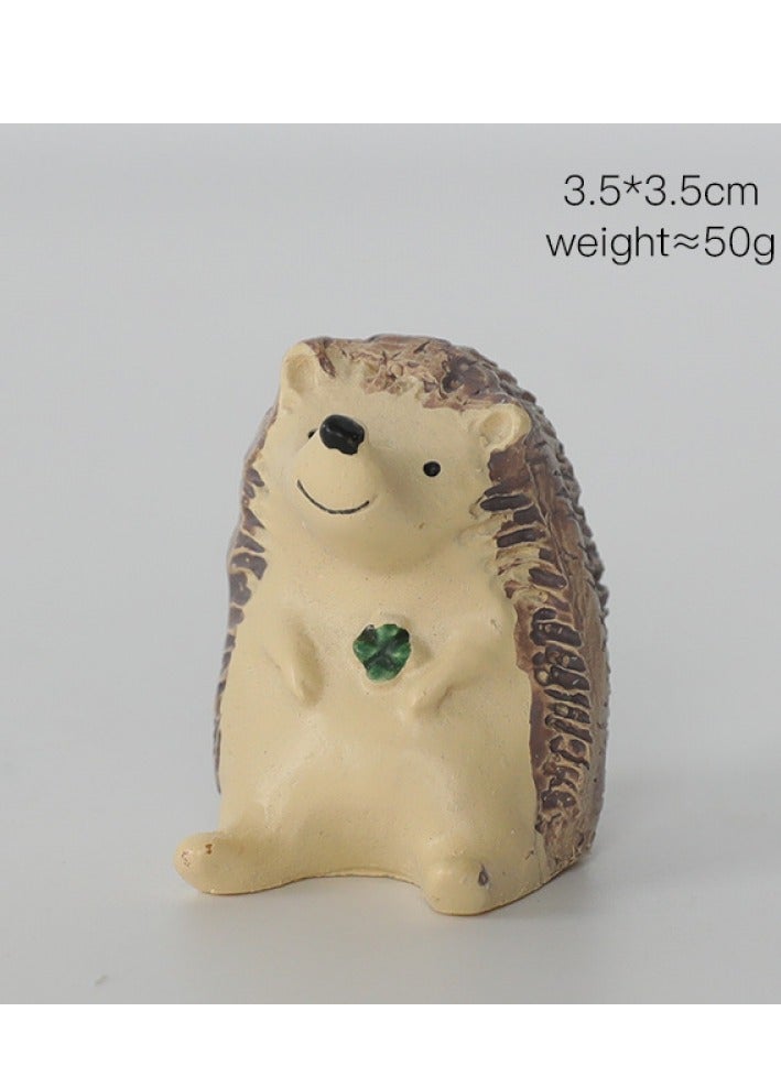 Y&D Looking Up At The Starry Sky Small Animal Ornaments Mini Animal Ornaments Home Decorations-Small Hedgehog