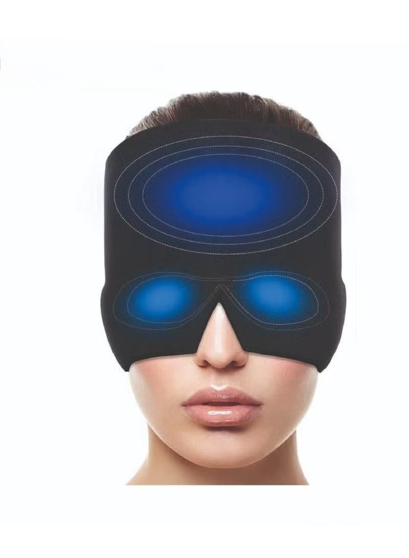 Migraine Relief Ice Hat Headache Mask – Gel Ice Pack Sleep Eye Mask with Adjustable Compression for Cold & Hot Therapy, Sinus Pressure, Puffy Eyes, Stress Relief & Deep Sleep - Image 3