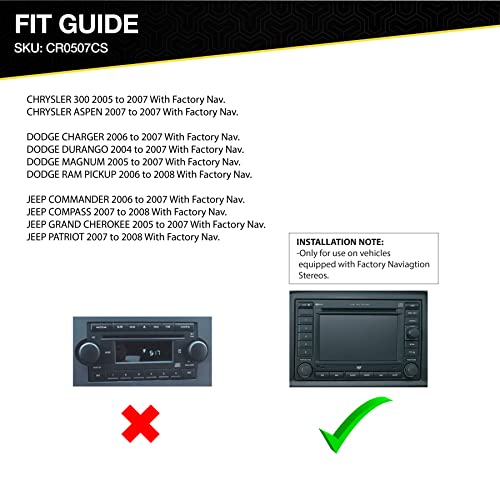 Scosche CR0507CS Double DIN Radio Install Dash Kit Compatible with Select 2004-08 Chrysler, Dodge and Jeep Vehicles - Complete Car Stereo Installation Interface Kit - See Vehicle Fit Guide in Images - Image 5