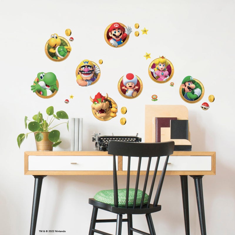RoomMates RMK5224SCS Super Mario Character Peel and Stick Wall Decals, Yellow, Green, red - Image 4