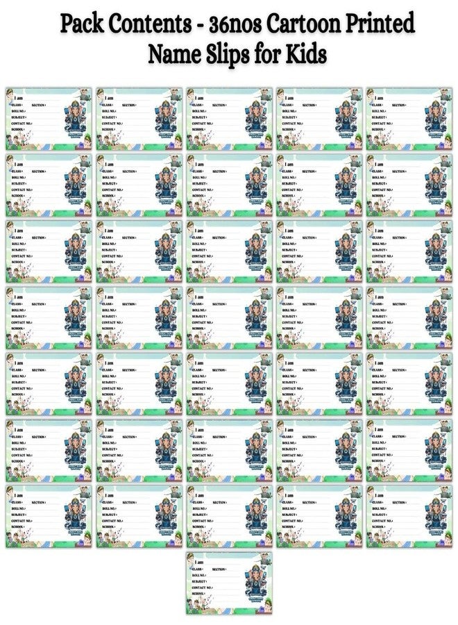 AanyaCentric 36 nos Kids Name Sticker | 4 x 2 inch | Self Fill in Sticky Labels for Notebook Register Copy - Image 2