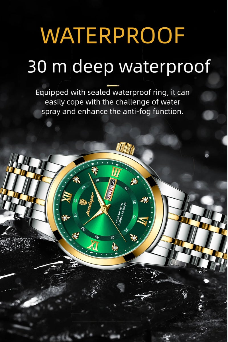POEDAGAR Watches for Men ,Waterproof Luminous Men's Watch Quartz-Case 41mm - Image 3