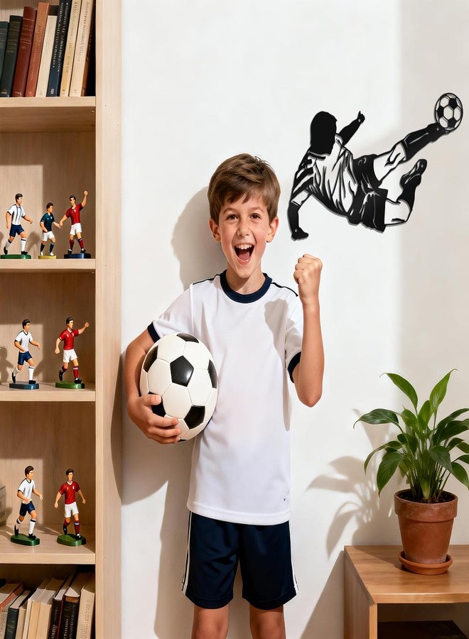 Paquesta Soccer Wall Decor Metal Soccer Wall Art Gifts for Boys Men Soccer Room Decor for Boys Room - Image 4