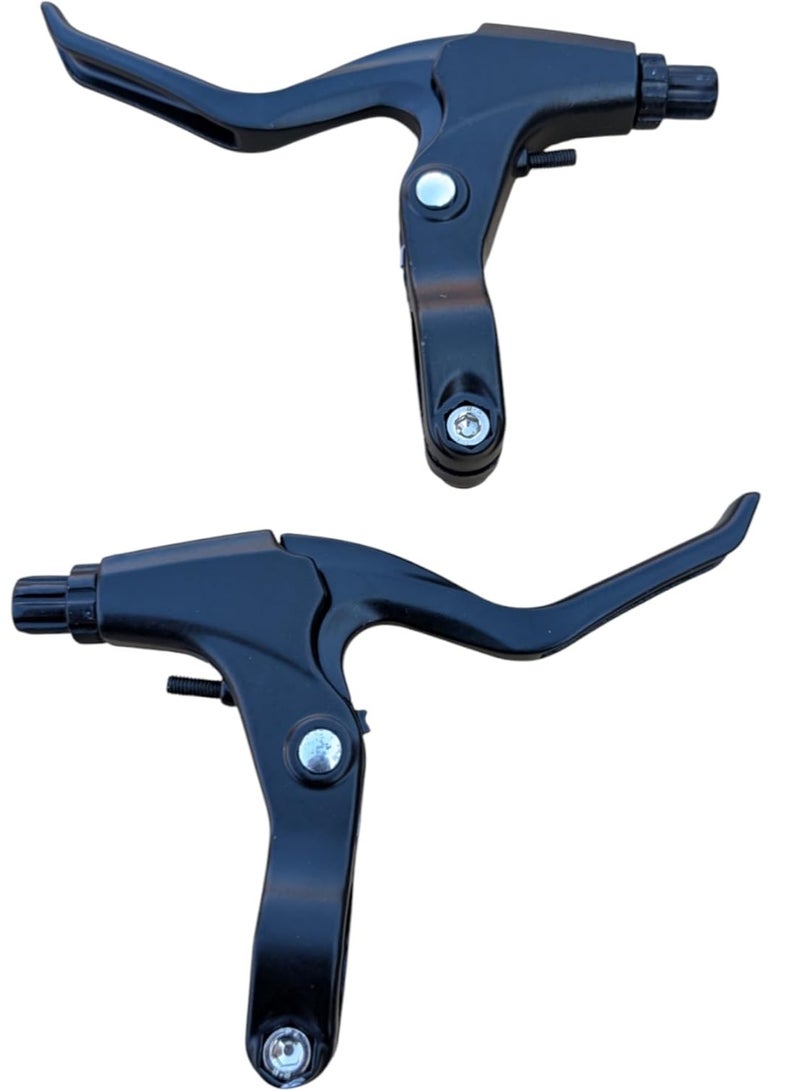 مقبض فرامل للدراجة زوج من ذراع الفرامل للدراجات يد فرامل من المعدن يمين ويسار جودة عالية لون اسود مناسب مع جميع انواع الجادون - Image 1