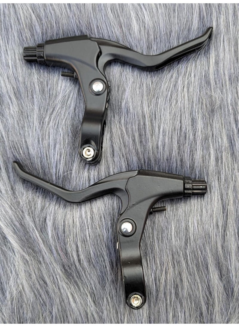 مقبض فرامل للدراجة زوج من ذراع الفرامل للدراجات يد فرامل من المعدن يمين ويسار جودة عالية لون اسود مناسب مع جميع انواع الجادون - Image 5