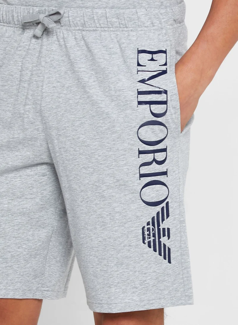EMPORIO ARMANI Logo Drawstring Shorts