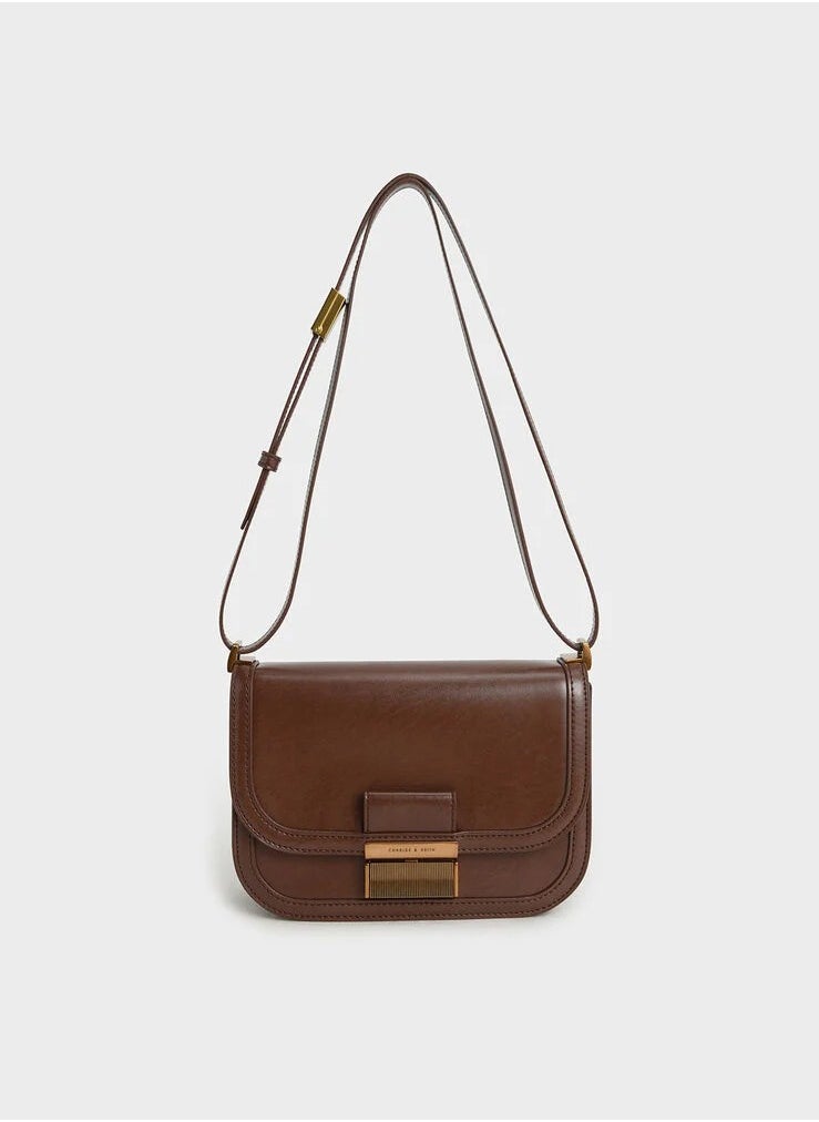 Charles & Keith Charlot Crossbody Bag & Shoulder Bag  - Dark Brown  - Image 1