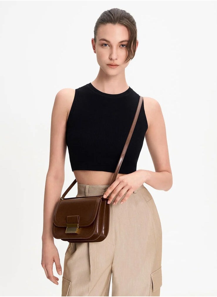 Charles & Keith Charlot Crossbody Bag & Shoulder Bag  - Dark Brown  - Image 2