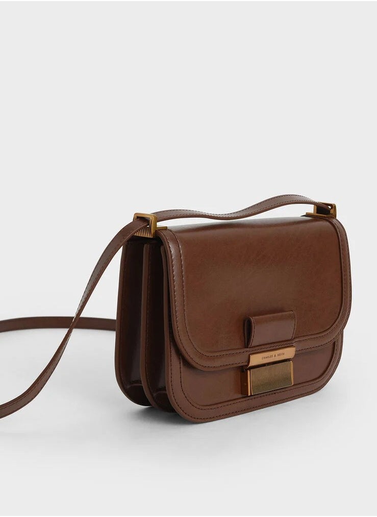 Charles & Keith Charlot Crossbody Bag & Shoulder Bag  - Dark Brown  - Image 3