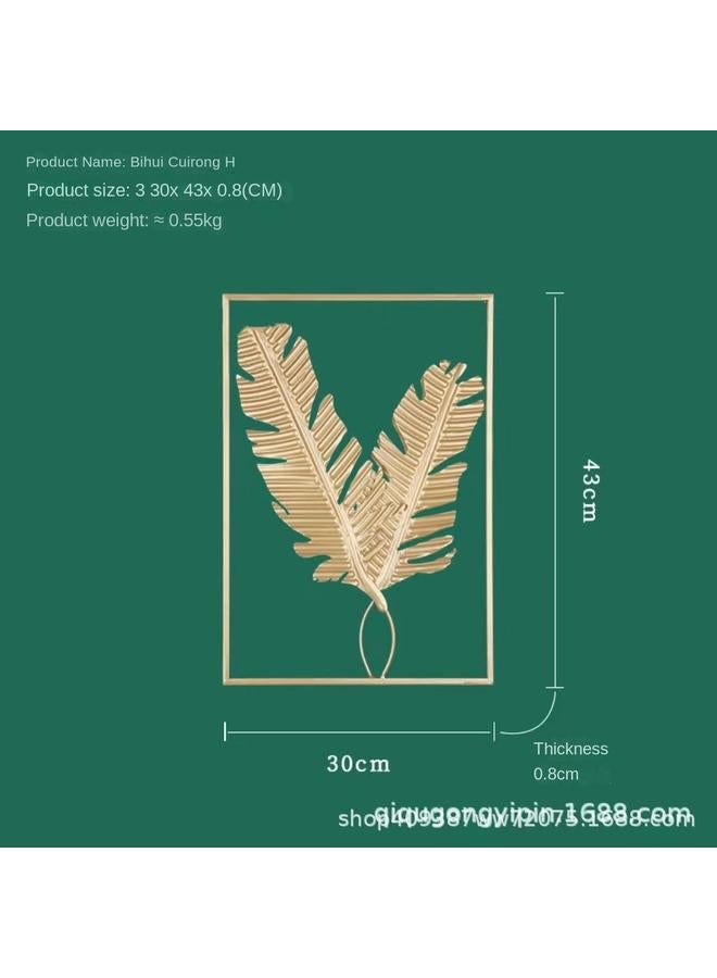 Bluejw Factory Direct Iron Leaf TV Sofa Background Wall Porch Room Wall Pendant Modern Living Room Decoration - Image 1