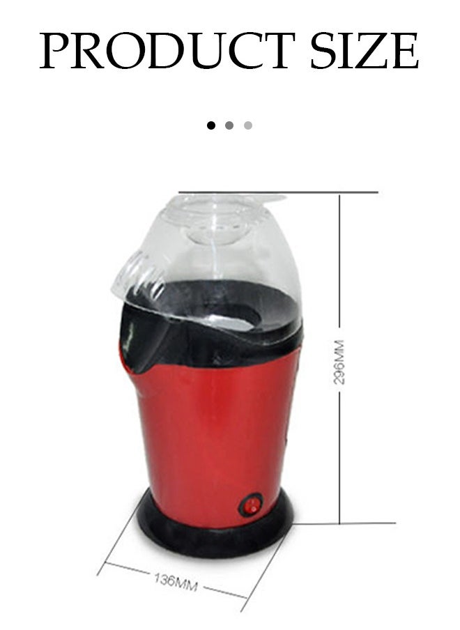 Mini popcorn maker, electric children's DIY hot air popcorn machine, non stick inner pot, no need for oil and water, 1200W, suitable for family，coffee shops, restaurants and gatherings,15.5*15.5*28cm