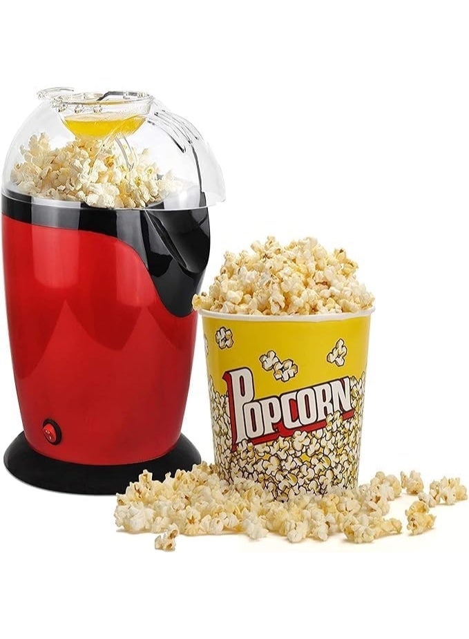 DUNISO Mini popcorn maker, electric children's DIY hot air popcorn machine, non stick inner pot, no need for oil and water, 1200W, suitable for family，coffee shops, restaurants and gatherings,15.5*15.5*28cm  - Image 1