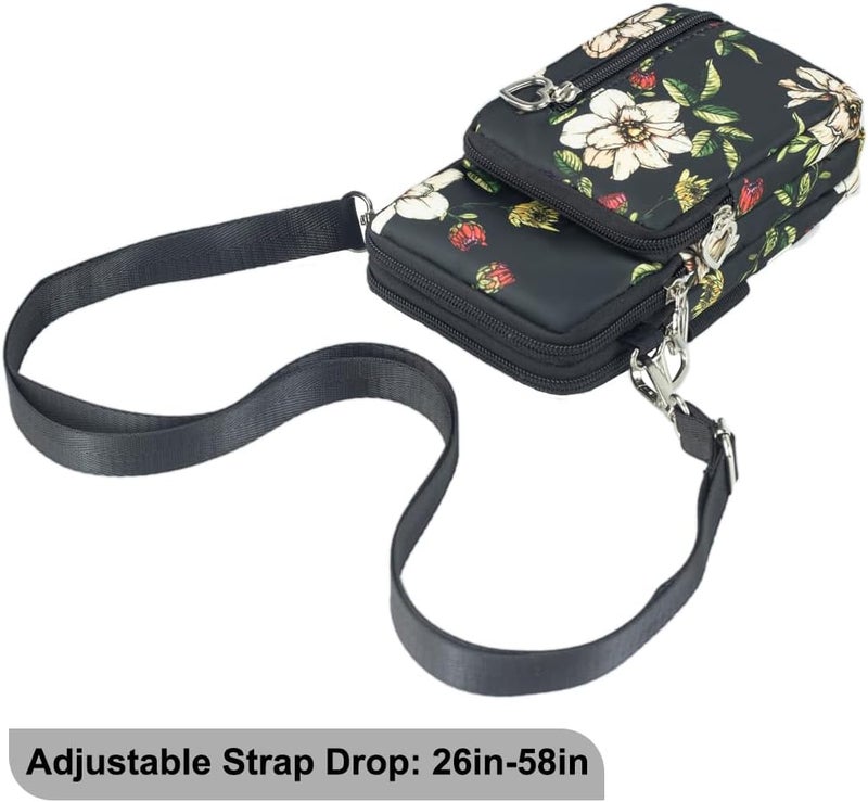 JANKS Small Crossbody Bag for Women - Mini Phone Purses with Crossbody Strap and Wallet - Nylon Arm Bag - Image 4