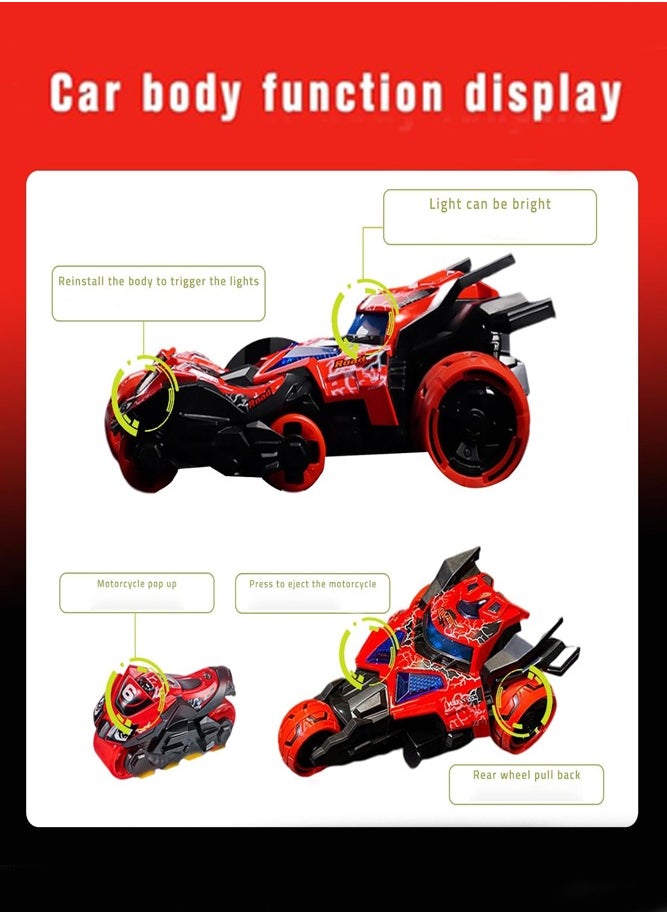 BELLSBERRY - Three-in-one ejection chariot pull-back alloy car with light and music toy - Image 1
