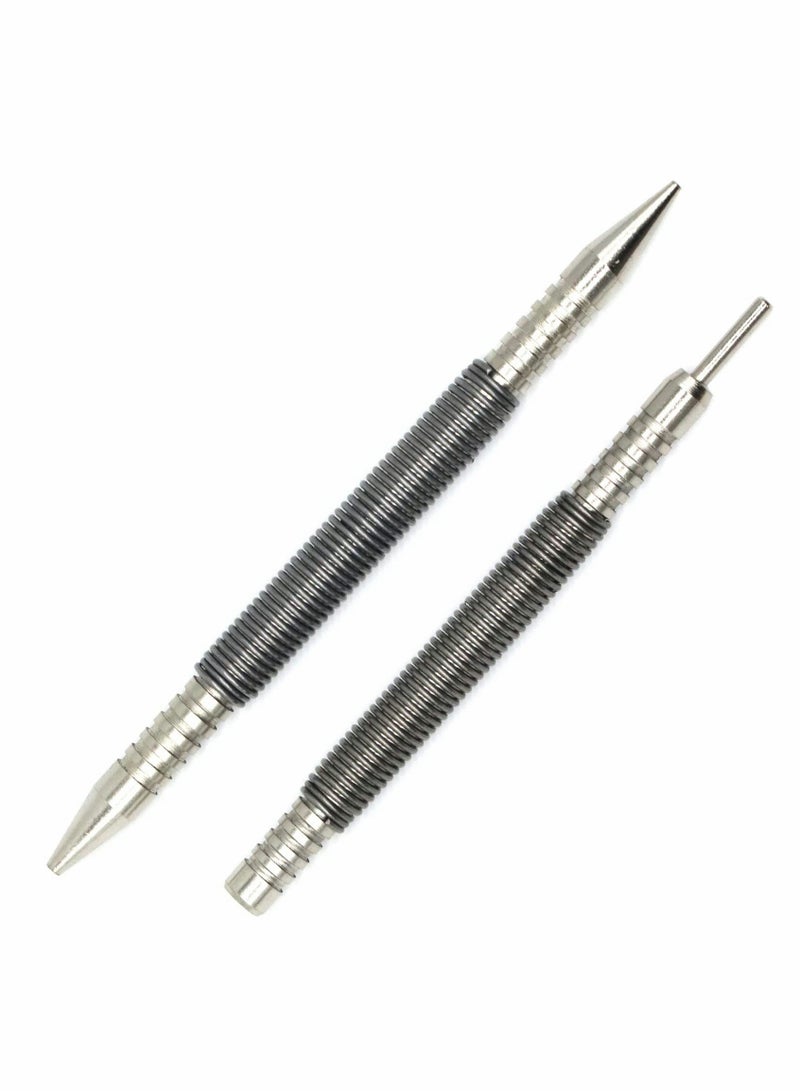 Excefore 2 Pcs Dual Head Nail Setter and Hinge Pin Punch Set, Hammerless 1/32″& 1/16″Spring Nail Set, 5000 PSI Striking Force Door Pin Removal Tool  - Image 1