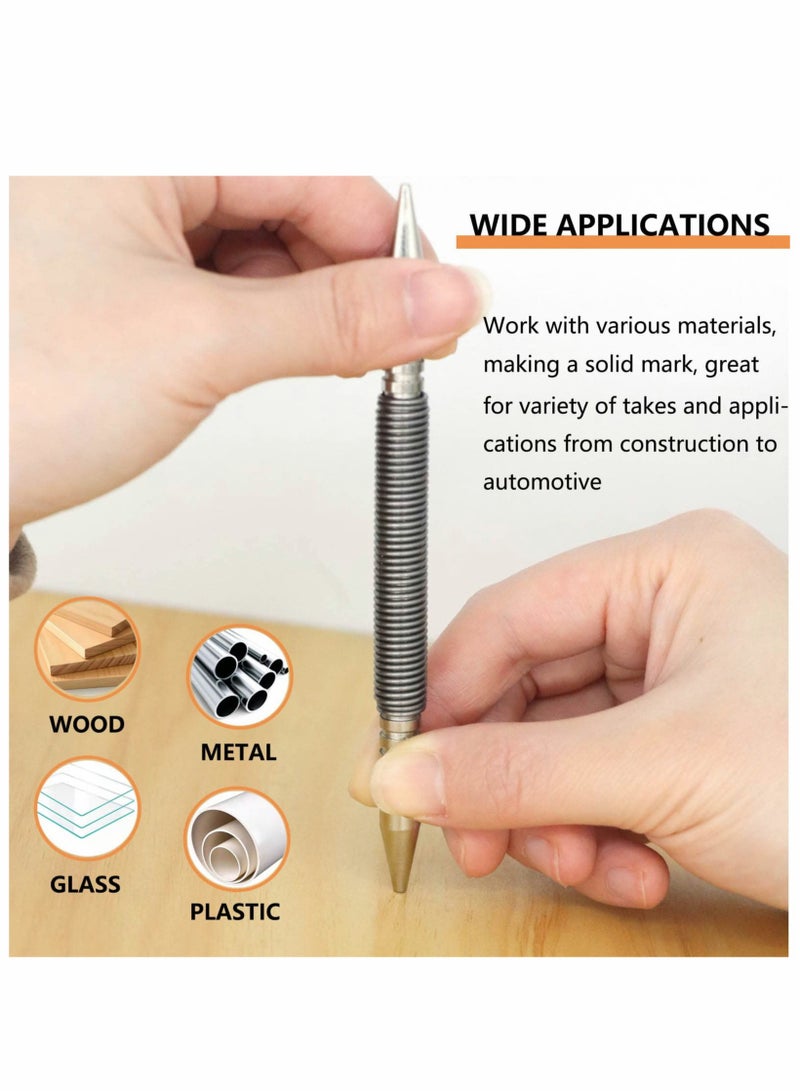 Excefore 2 Pcs Dual Head Nail Setter and Hinge Pin Punch Set, Hammerless 1/32″& 1/16″Spring Nail Set, 5000 PSI Striking Force Door Pin Removal Tool  - Image 5