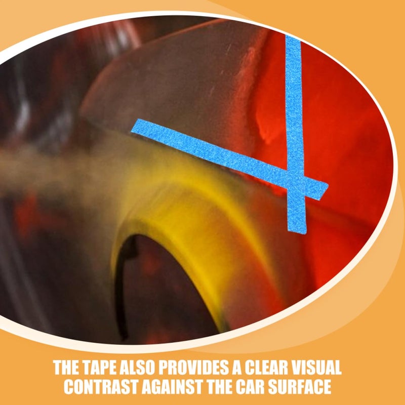 شريط الرسامين الأزرق 4 لفات شريط تمويه منخفض الالتصاق للسيارات تشطيب ناعم - Image 4
