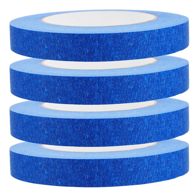 شريط الرسامين الأزرق 4 لفات شريط تمويه منخفض الالتصاق للسيارات تشطيب ناعم - Image 1