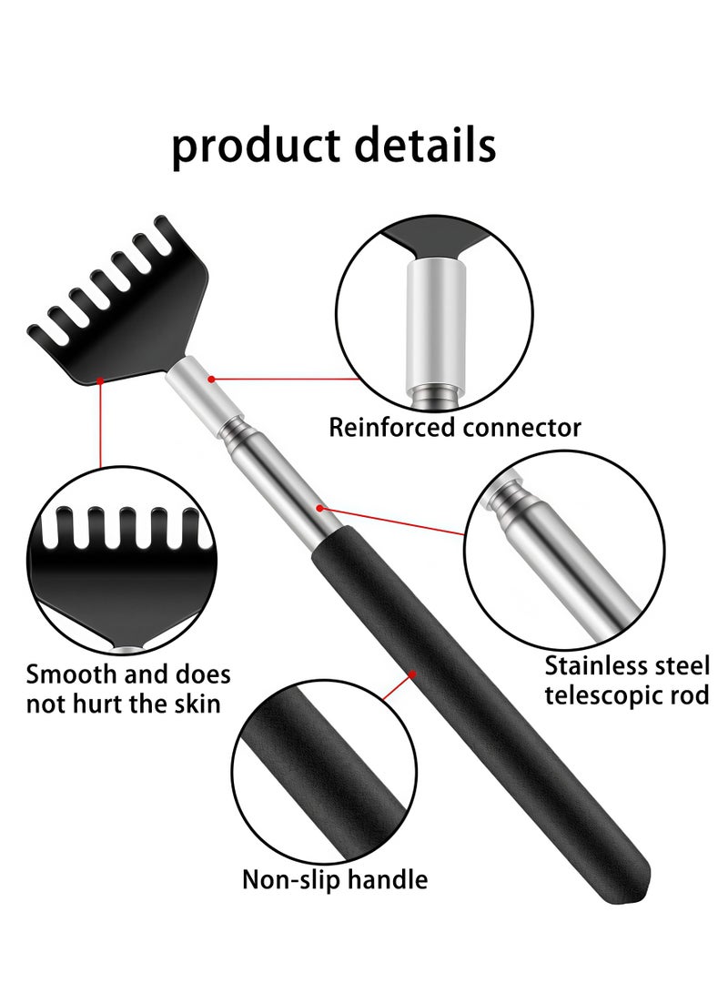 Loucky 2pcs Scalp Massager & Back Scratcher - 20 Finger Head Massager + Extendable Back Scratcher for man/woman, Relief Tool for Deep Relaxation - Image 4