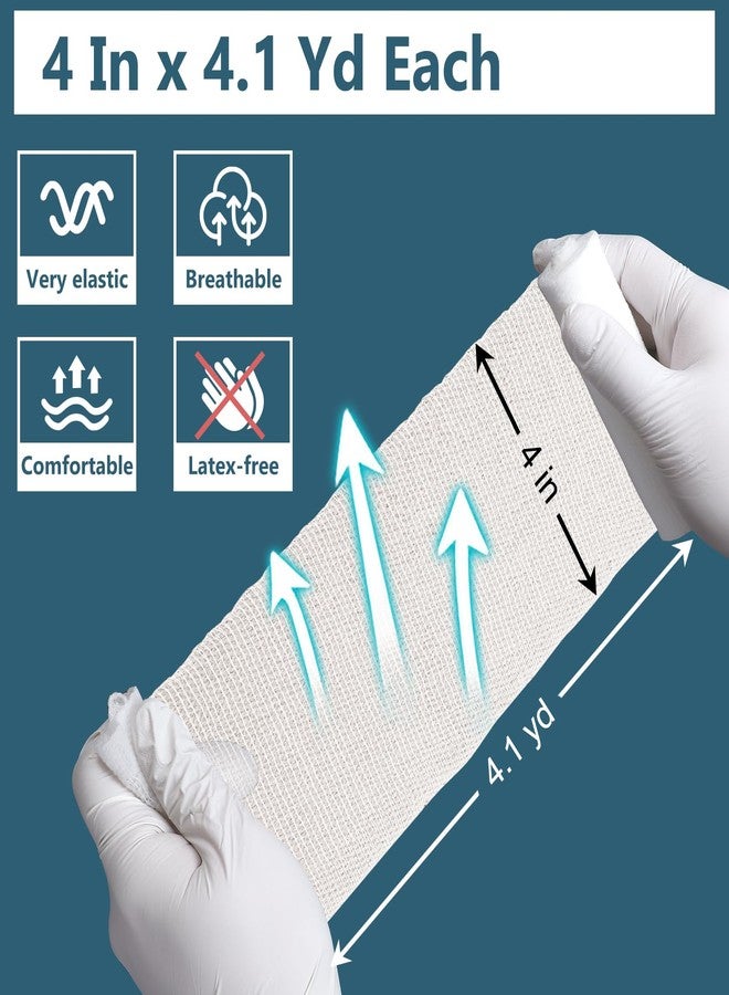 YesBes 32 Pack Gauze Rolls, 4 in x 4.1 Yards, Premium Gauze Wrap Roll for Wounds, Bandage Wrap Rolled Gauzes, Mummy Wraps, Individually Wrapped - Image 3