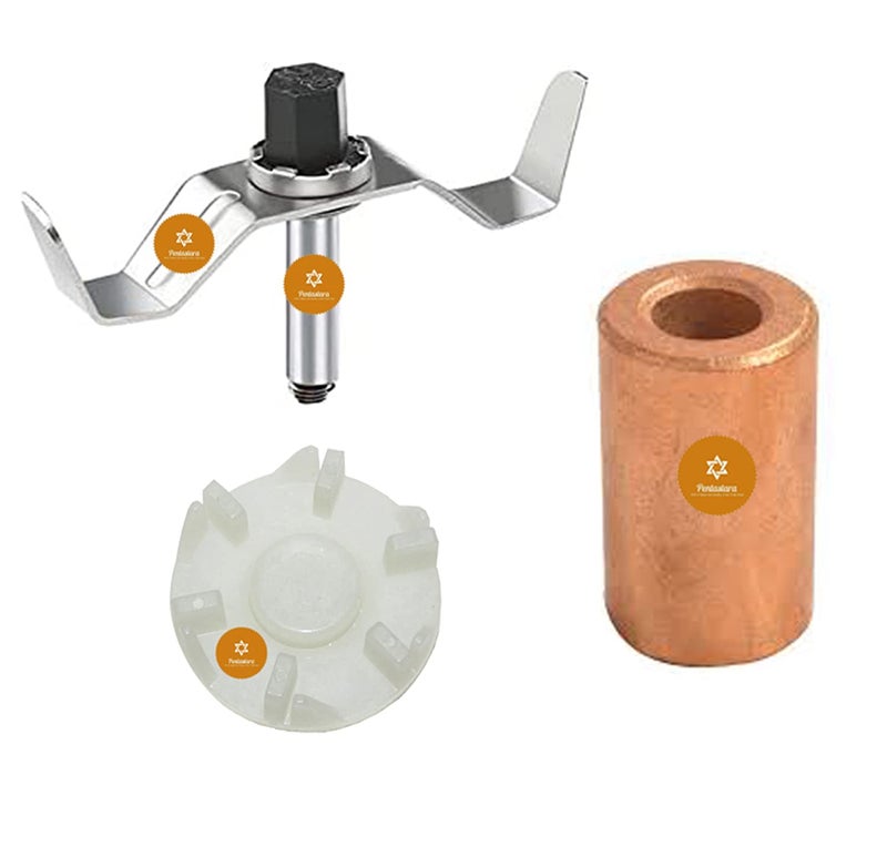 PENTASTARAMixer Grinder Jar Bush089Shaft WetDry JAR Blade Set with 6TEETHJMG Coupler Fits HAVELLS BajajPigeon KENSTAR USHA Orient INALSA Singer RICO Prestige Etc - Image 1