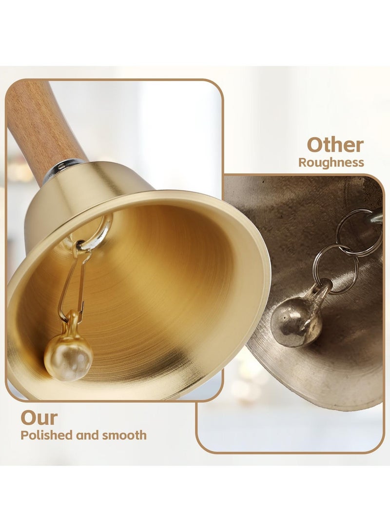 Super Loud Hand Bell - Solid Brass Call Bell for Elderly at Home, Wedding, Animal Training, Office, Dinner, Meditation, Musical Teaching and Service - Image 4