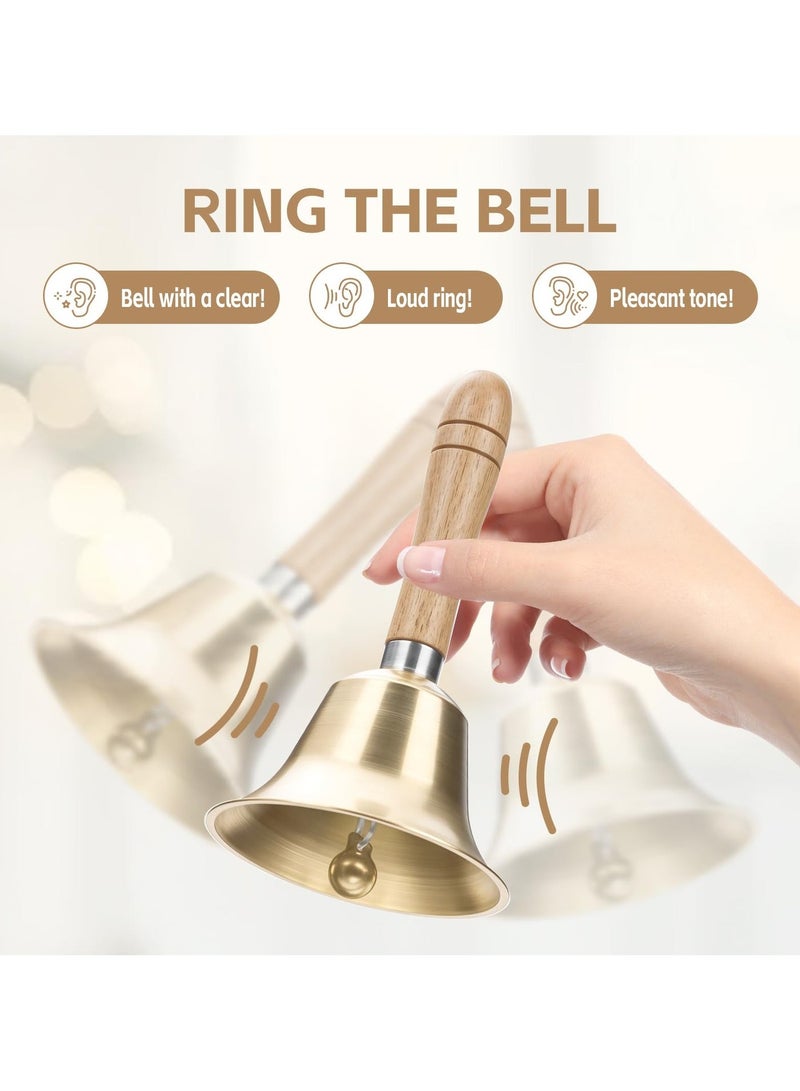 Super Loud Hand Bell - Solid Brass Call Bell for Elderly at Home, Wedding, Animal Training, Office, Dinner, Meditation, Musical Teaching and Service - Image 5