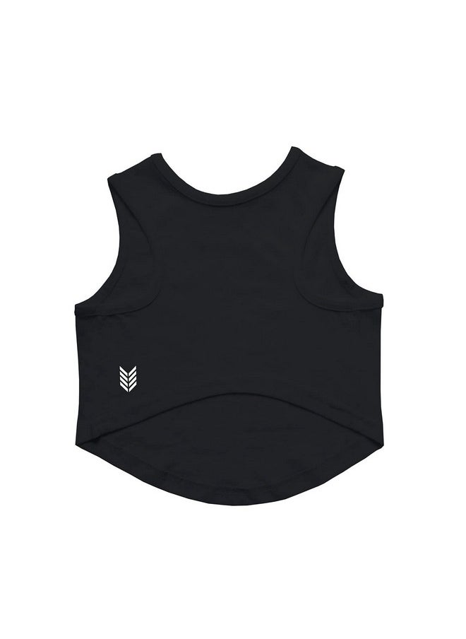 rusepin - Set Of 2 Good Boy & Good Girl Jersey No.7 Printed Round Neck Sleeveless Dog Vest Tank T-Shirt/Tees Apparel/Clothes/Tees Combo Gift For Dogs(Black/Red) Medium (Chubby Pugs, Beagle Etc.) - Image 1