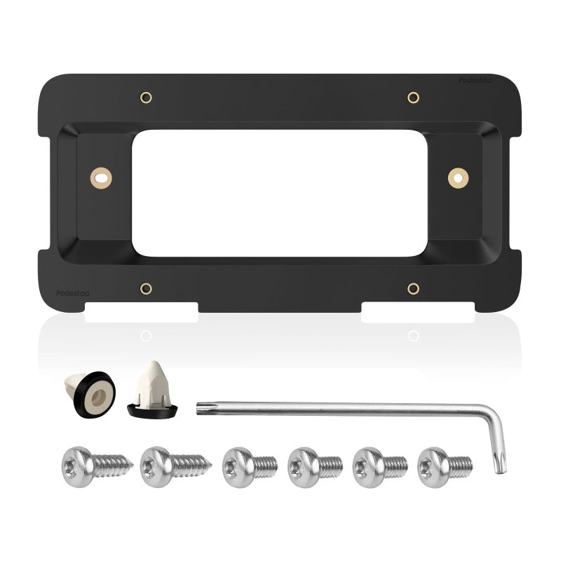 Podestaa Rear License Plate Frame Bracket Holder Mount for 2005-2023 BMW 1/2/ 3/5 / 6/ X Series, 328i 323i 528i M3, 2002-2019 Mini Cooper 51187160607 511882380615 51188238061 Screws - Image 1