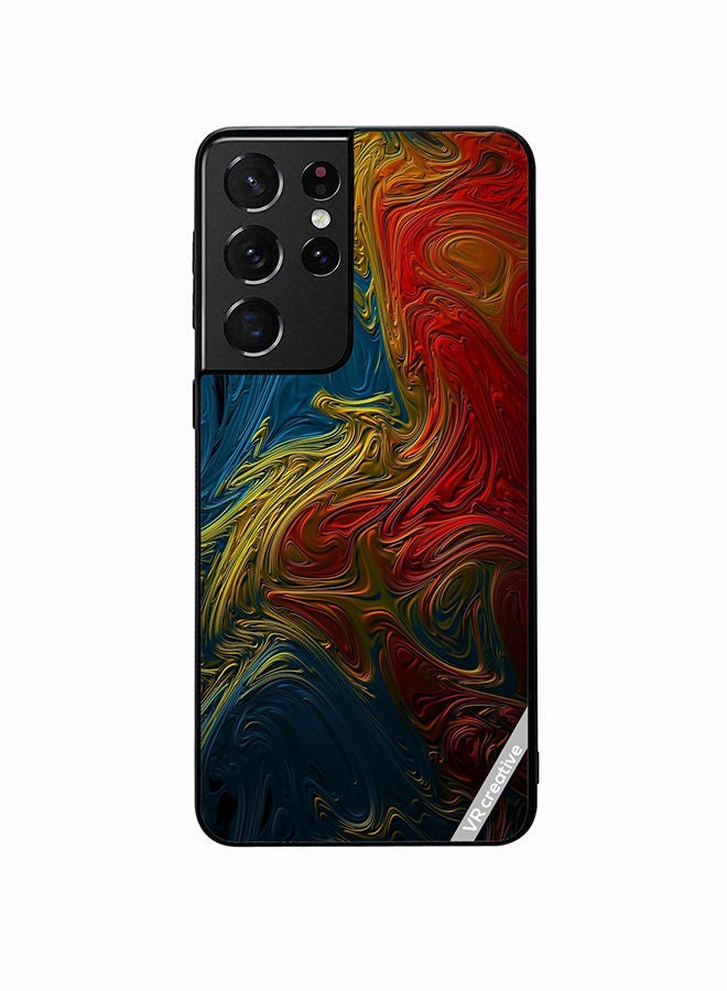 VR CREATIVE Protective Case Cover For Samsung Galaxy S21 Ultra 5G Flower Design Multicolour - Image 1