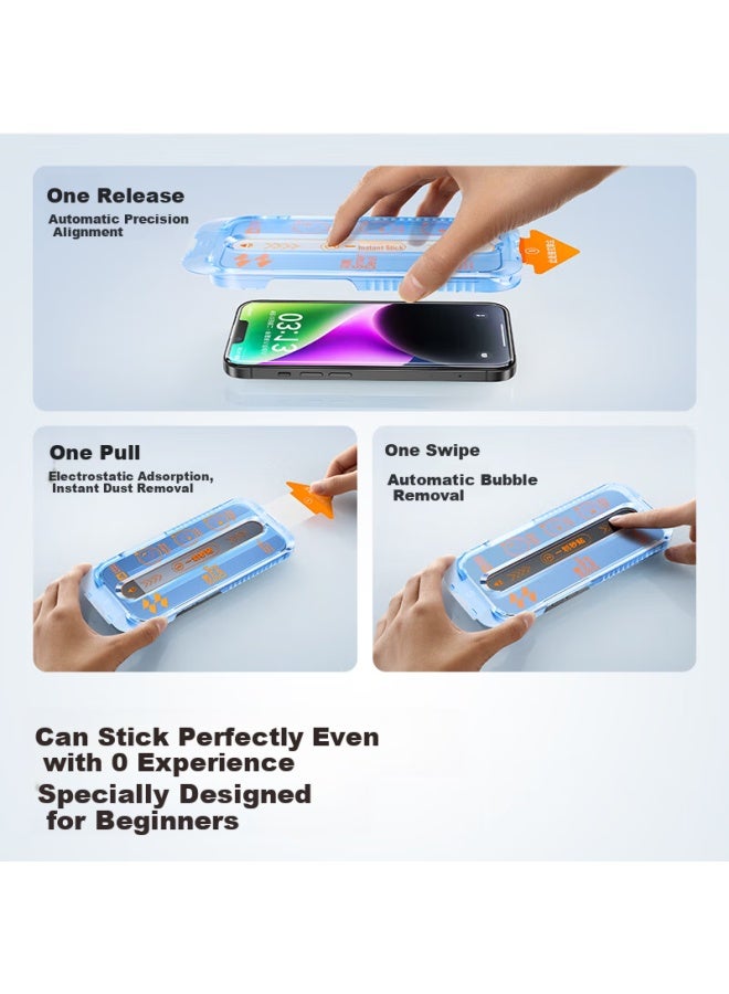 Smartdevil Apple 13/14 Tempered Glass Screen Protector For Iphone 13/14, 16e Hd 13pro Anti-explosion Anti-drop Anti-fingerprint Smooth Touch Earpiece Dustproof 2-pack - Image 3