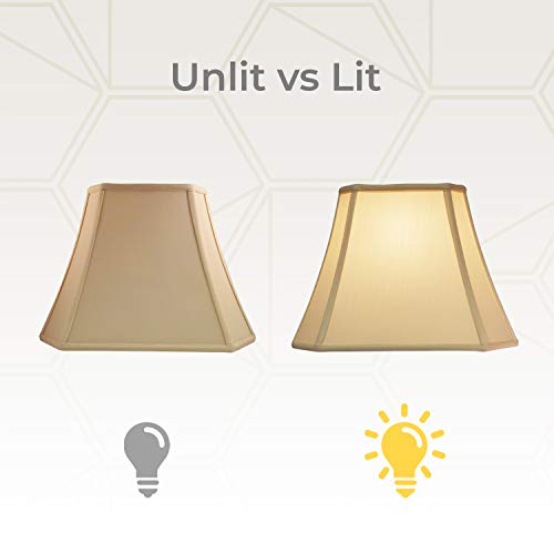 Royal Designs Inc Royal Designs DBS-710-11EG Royal Designs 11" Rectangle Cut Corner Basic Lamp Shade, Eggshell, (4 x 6) x (8 x 11) x 8 - Image 3