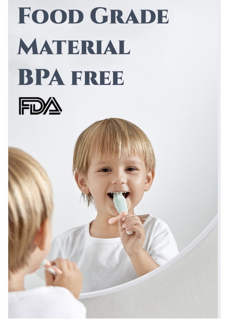 Baby Care Training Toothbrush with Safety Guard, Ultra Soft Baby Toothbrush for Toddler to Kids, BPA Free, FDA Certified Stage 3 Toothbrush 36+ Months Old Kids Toothbrush Yellow - Image 3