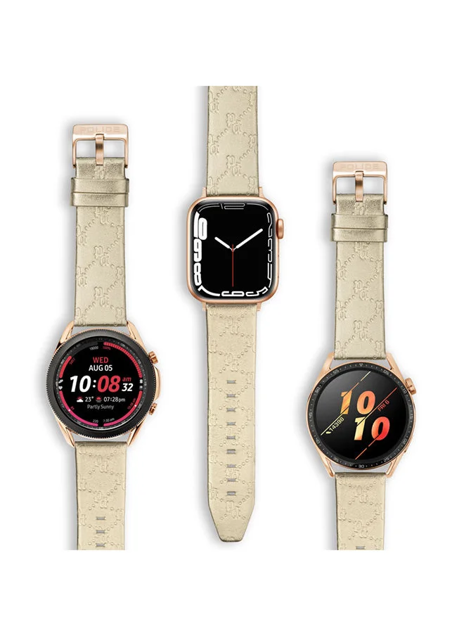 بوليس Mono Beige Leather Watch Straps