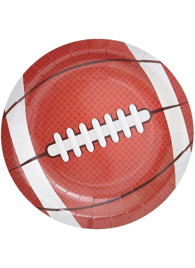 Blue Panda 80Pack Football Paper Plates Football Themed Birthday Party Tailgate Party Supplies (9 In)  - Image 4