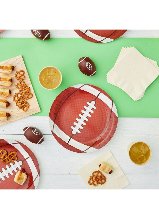 Blue Panda 80Pack Football Paper Plates Football Themed Birthday Party Tailgate Party Supplies (9 In)  - Image 3
