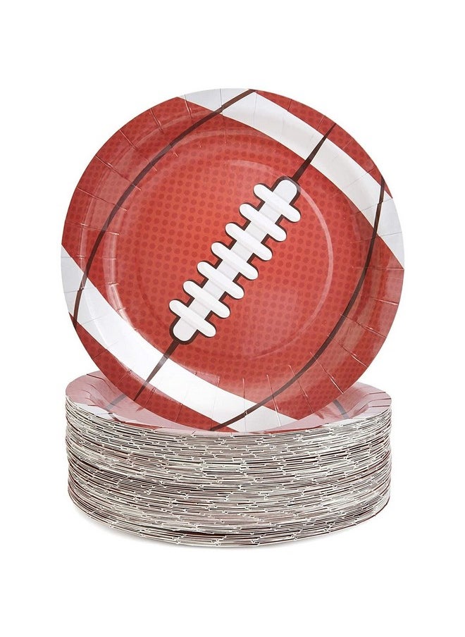 Blue Panda 80Pack Football Paper Plates Football Themed Birthday Party Tailgate Party Supplies (9 In)  - Image 2