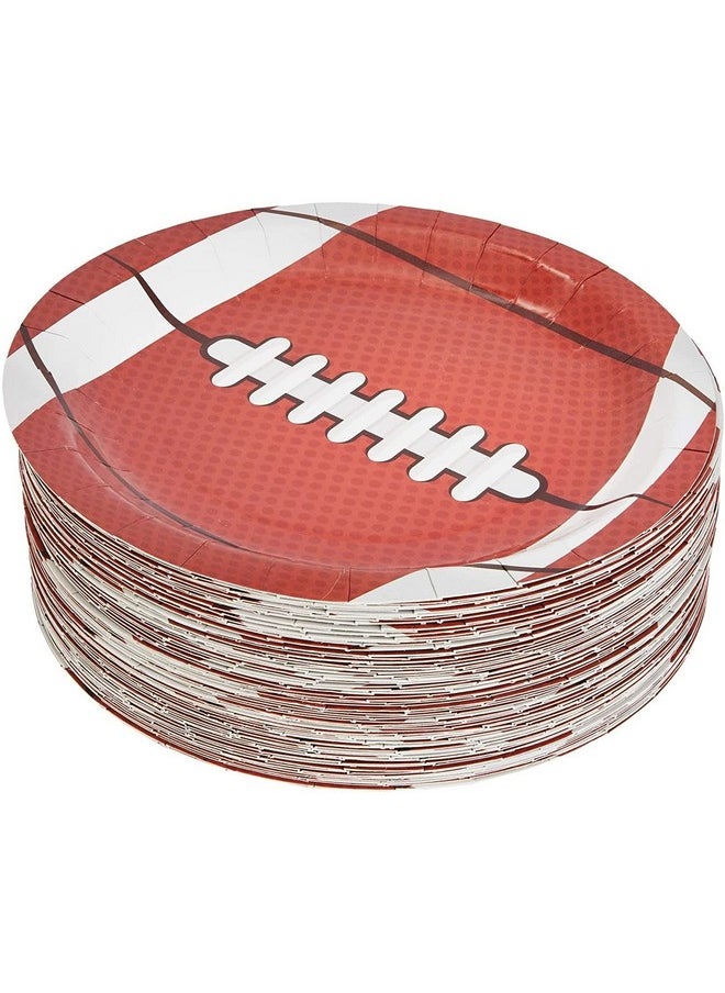 Blue Panda 80Pack Football Paper Plates Football Themed Birthday Party Tailgate Party Supplies (9 In)  - Image 5