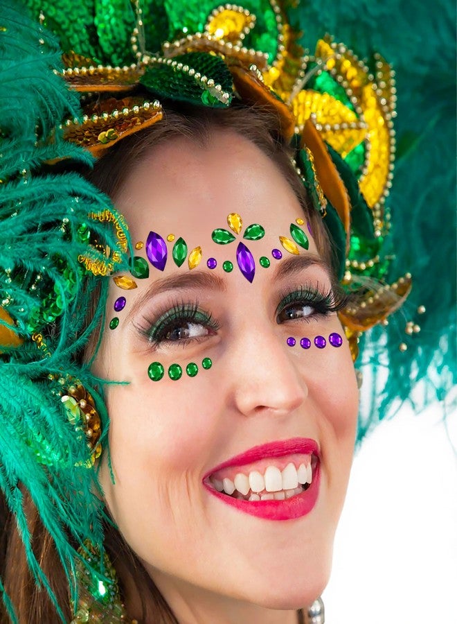 80UncleKimby 6 Sets Mardi Gras Face Gems Stickers Accessories Self-Adhesive 3D Eye Jewels for Women Crystals Decorations Carnival Party Cosplay Makeup Dress-up Decor - Image 4