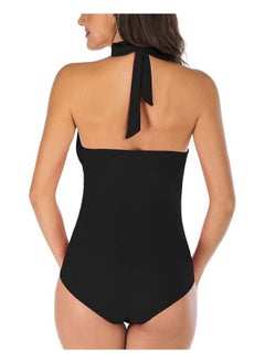 HALAMODO Women's One Piece Swimsuit, Deep Cut Bikini, Bandeau Bathing Suits, Slimming Twist Swimwear, Body Shape Cover, with 2 ways to wear  - Image 3