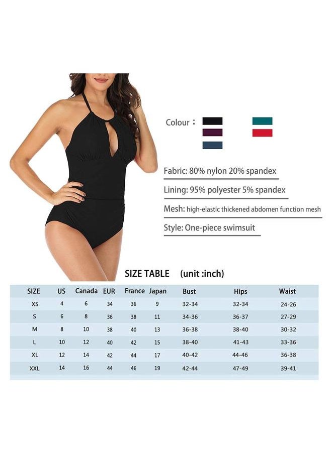 HALAMODO - Women's One Piece Swimsuit, Deep Cut Bikini, Bandeau Bathing Suits, Slimming Twist Swimwear, Body Shape Cover, with 2 ways to wear - Image 1