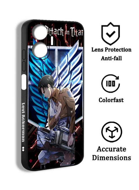 Protective Case Cover For Realme C55 Attack on Titan Levi Ackerman BLV04 Drawing