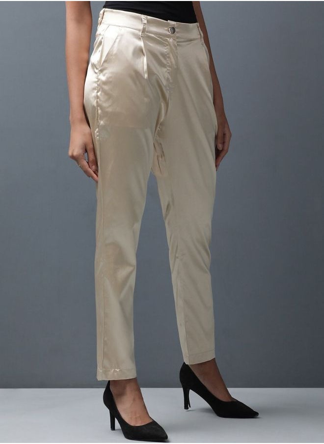 Freehand Women Tapered Solid Mid-Rise Pants  - Image 3